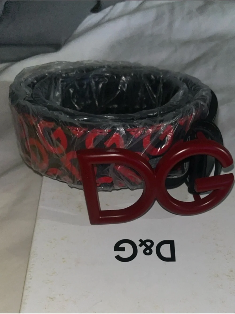 D&G Black Leather Belt with Subtle Logo Detail